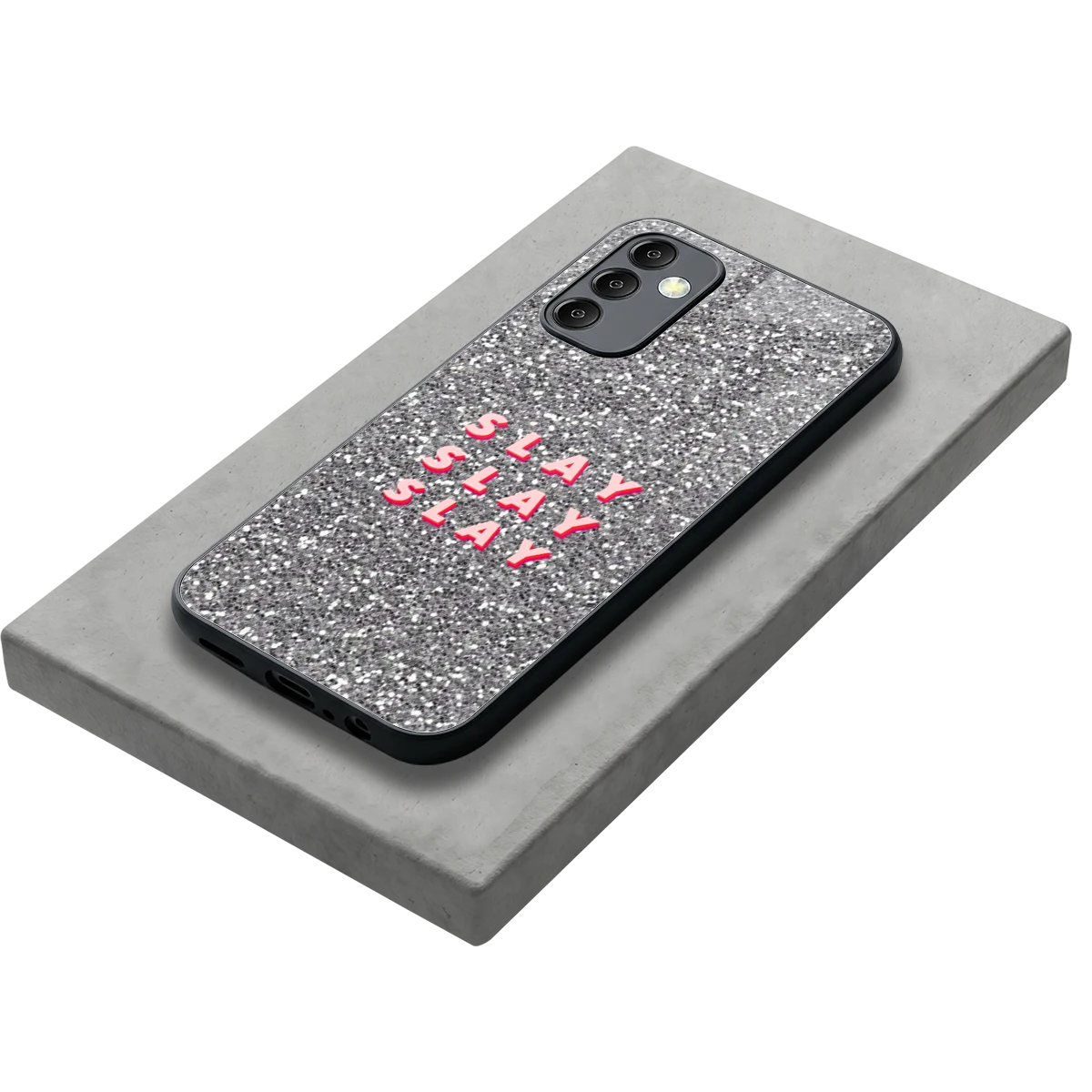 Slay stylish phone case for samsung galaxy m14 5g | glossy glass and slim fit