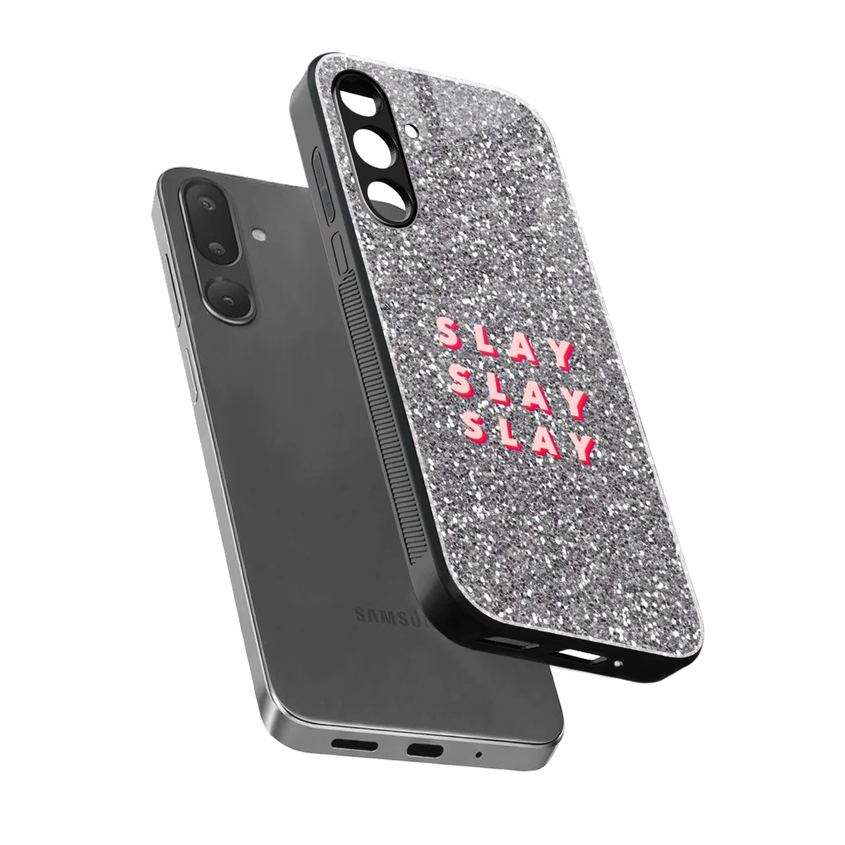 Slay sleek samsung galaxy m16 5g cover with tempered glass back and TPU edges