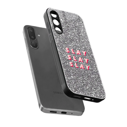 Slay sleek samsung galaxy m36 5g cover with tempered glass back and TPU edges