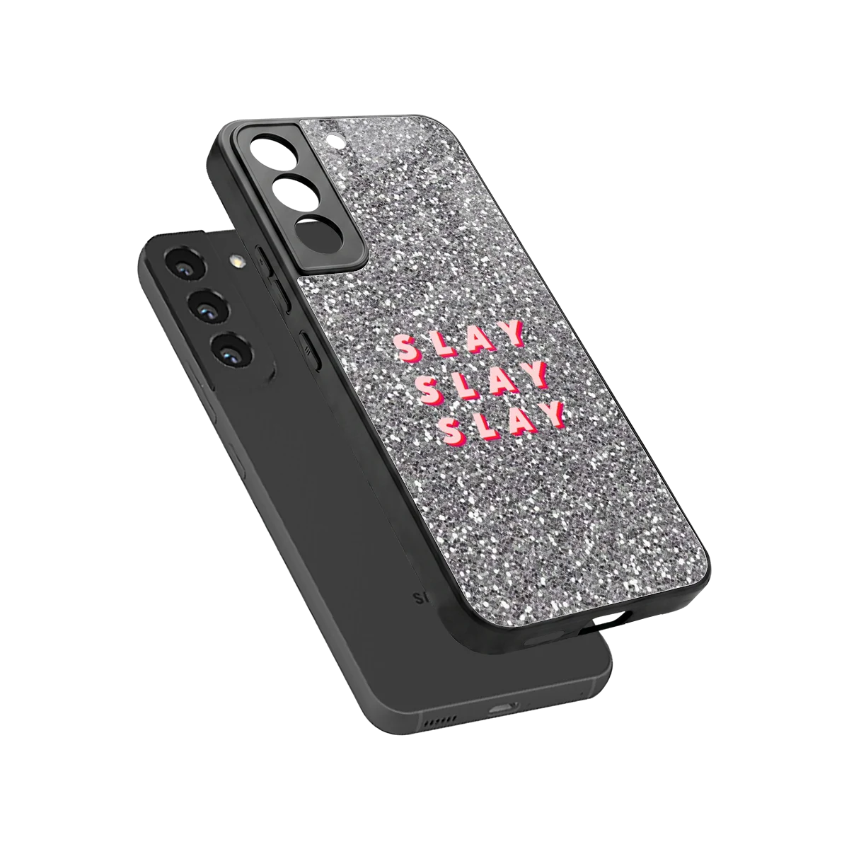 Slay sleek samsung galaxy s22 cover with tempered glass back and TPU edges