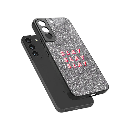 Slay sleek samsung galaxy s22 cover with tempered glass back and TPU edges