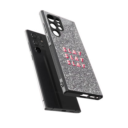 Slay sleek samsung galaxy s24 ultra cover with tempered glass back and TPU edges
