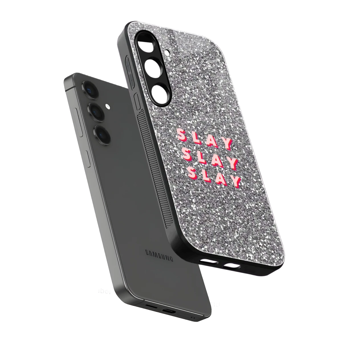 Slay sleek samsung galaxy s25 cover with tempered glass back and TPU edges