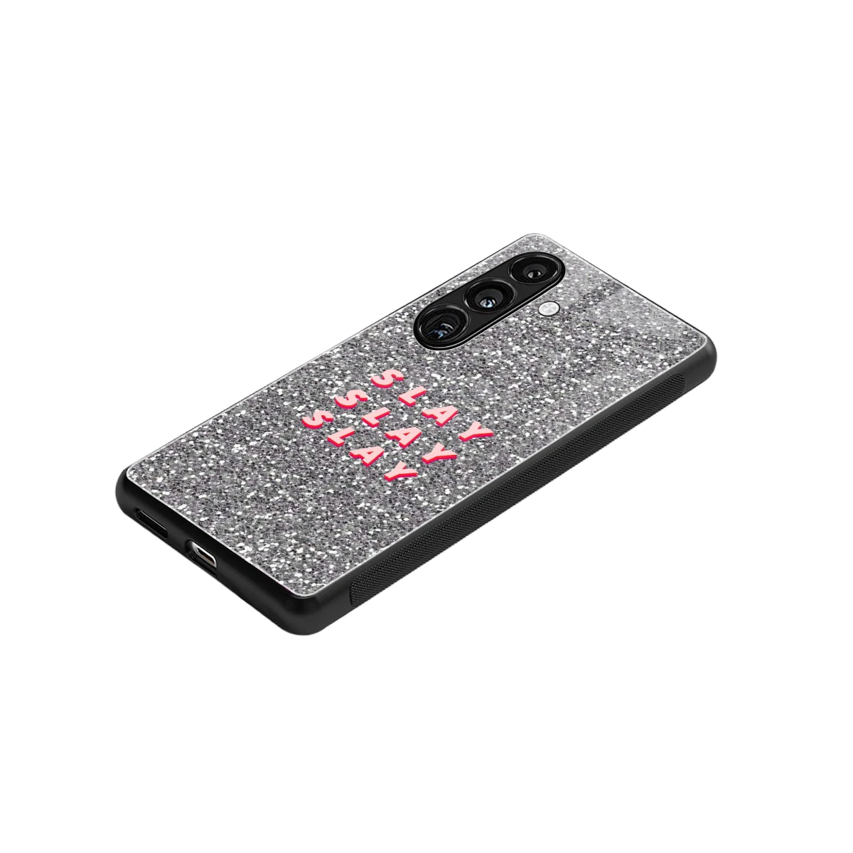 Slay stylish phone case for samsung galaxy s24 fe | glossy glass and slim fit