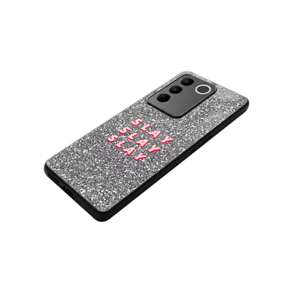Slay stylish phone case for vivo v27 5g | glossy glass and slim fit