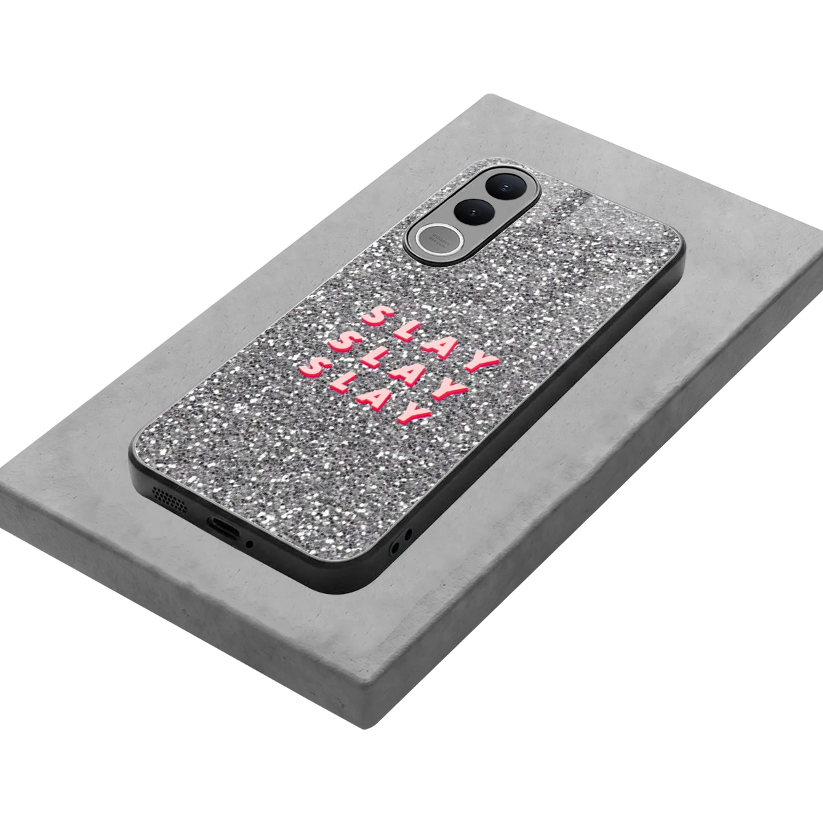 Slay stylish phone case for vivo v70 fe | glossy glass and slim fit