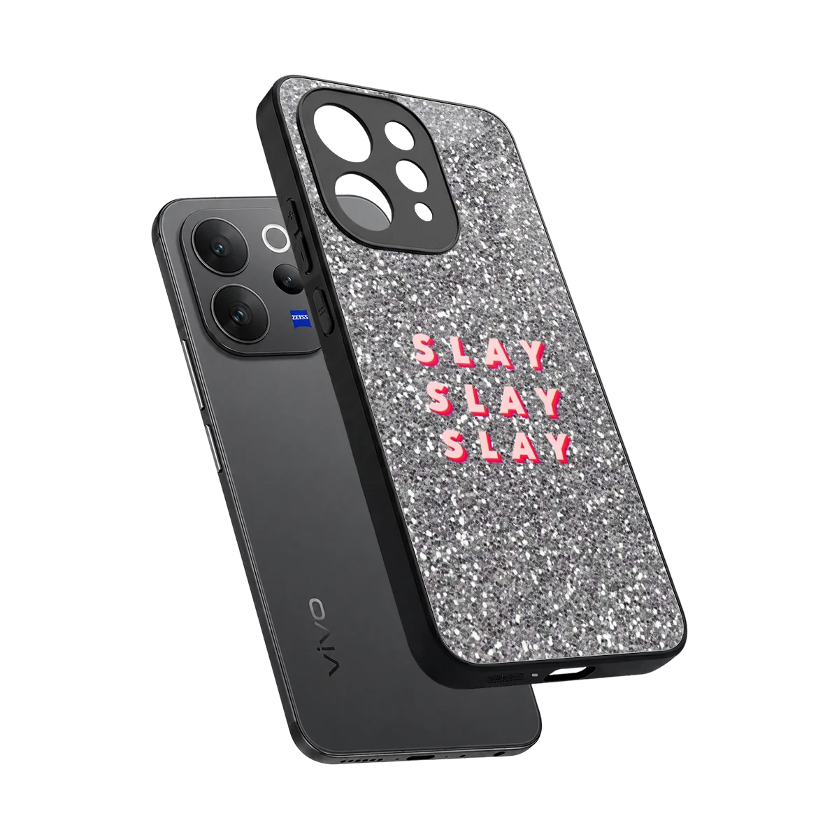 Slay sleek vivo v70 cover with tempered glass back and TPU edges