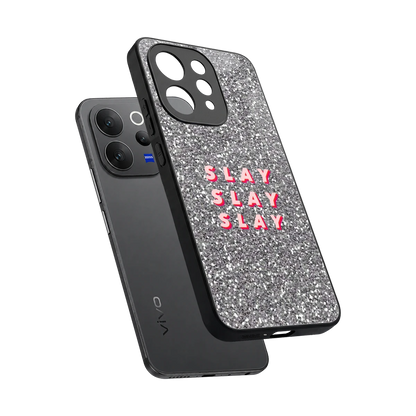 Slay sleek vivo v70 cover with tempered glass back and TPU edges