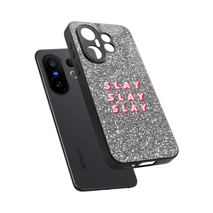 Slay sleek vivo x200 fe cover with tempered glass back and TPU edges