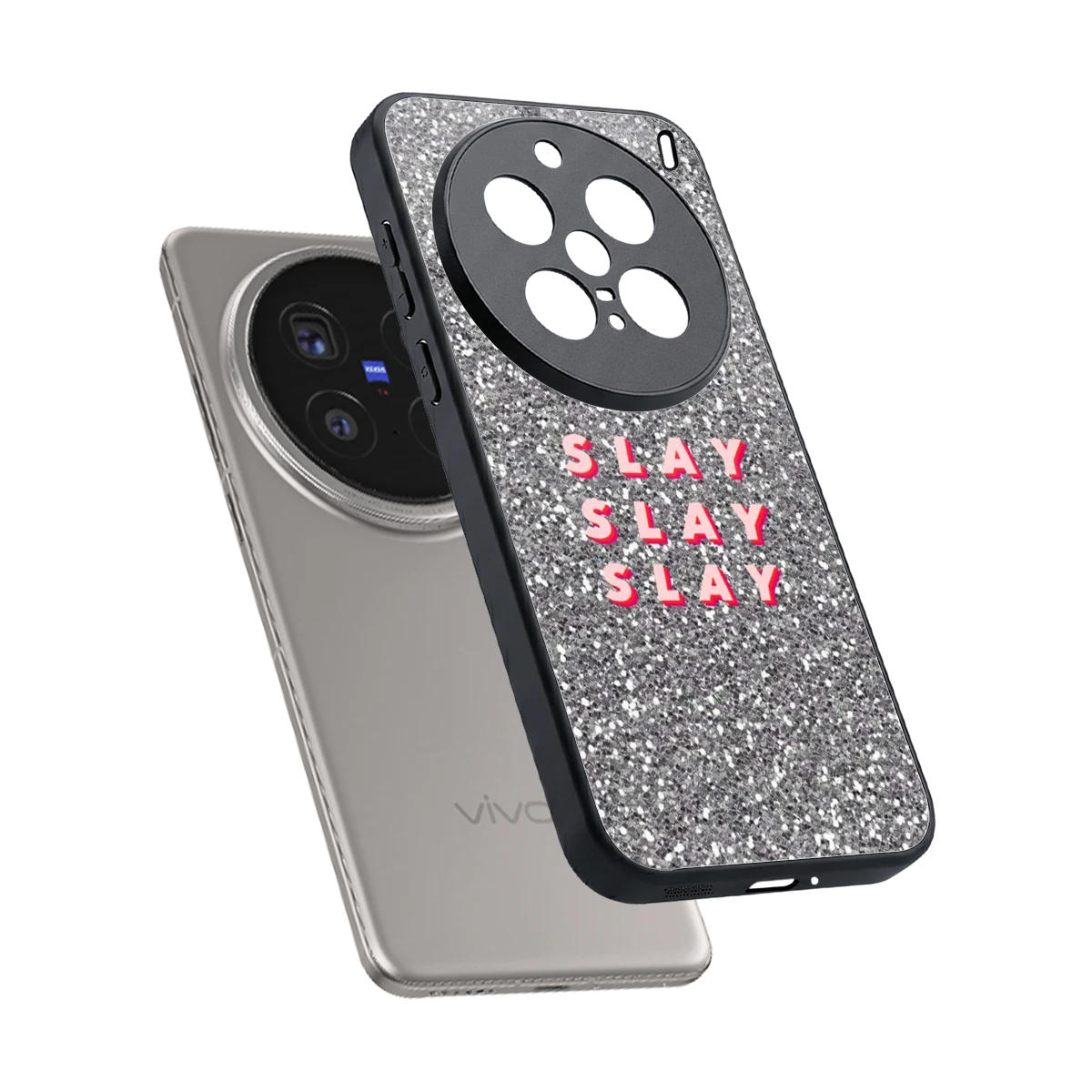 Slay sleek vivo x200 pro cover with tempered glass back and TPU edges