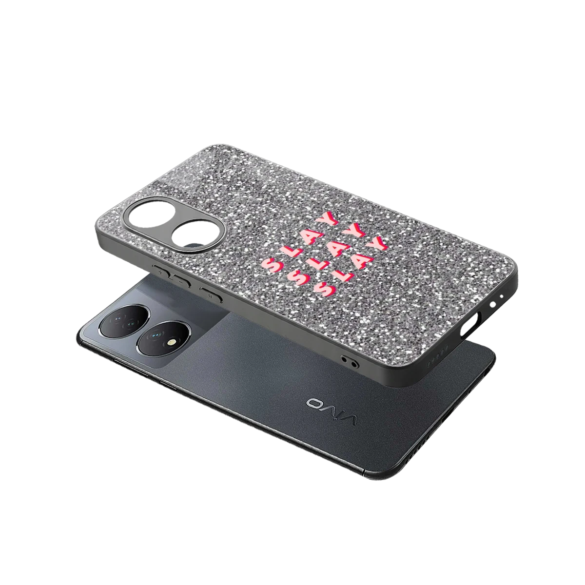 Slay sleek Vivo-y100 cover with tempered glass back and TPU edges