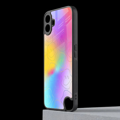 Smiley Colorburst cmf nothing phone 1 mobile cover | shockproof glass phone case