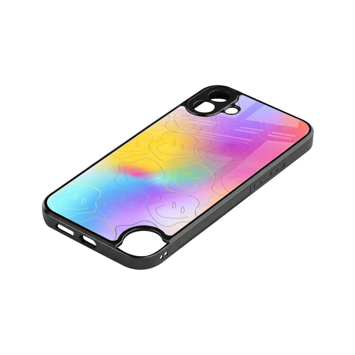 Smiley Colorburst stylish phone case for cmf nothing phone 1 | glossy glass and slim fit