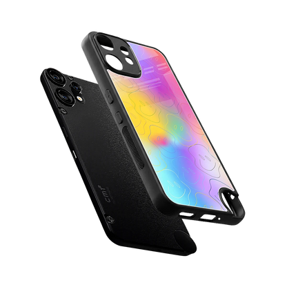 Smiley Colorburst sleek cmf nothing phone 2 pro cover with tempered glass back and TPU edges