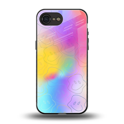 Smiley Colorburst back phone cover | glass case for iphone 17e