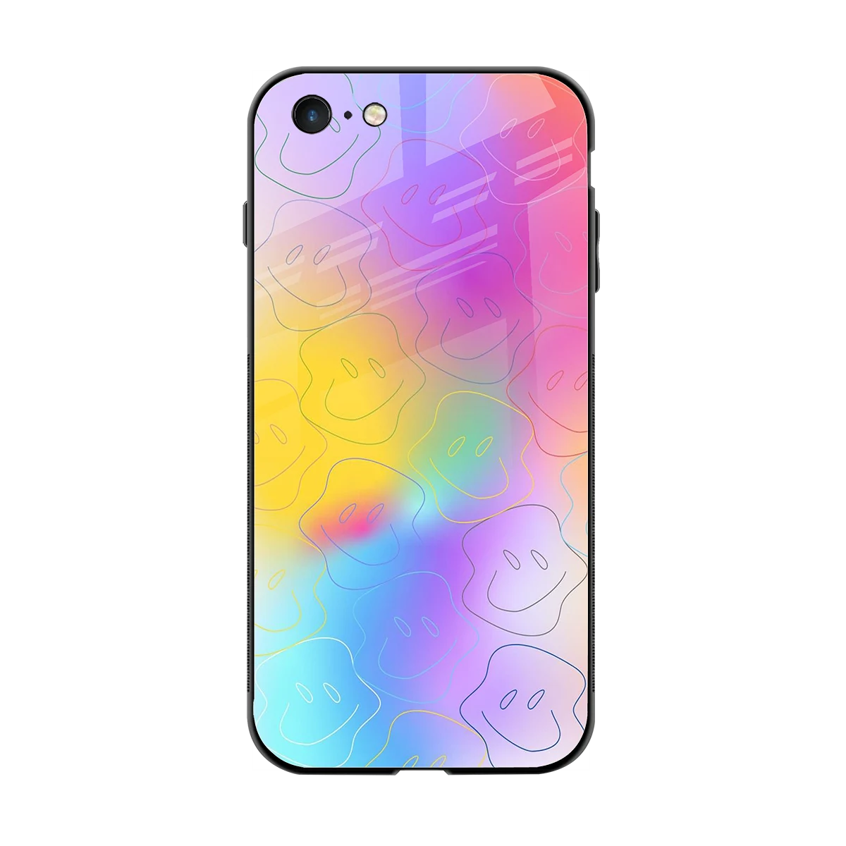 Smiley Colorburst back phone cover | glass case for iphone 6s