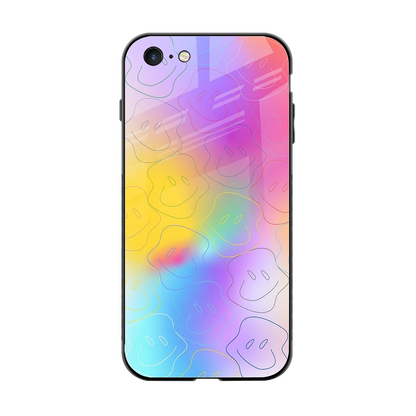 Smiley Colorburst back phone cover | glass case for iphone 6s plus