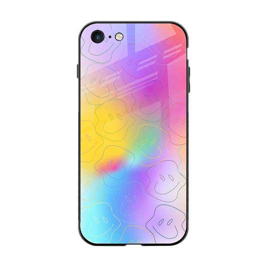 Smiley Colorburst back phone cover | glass case for iphone 7