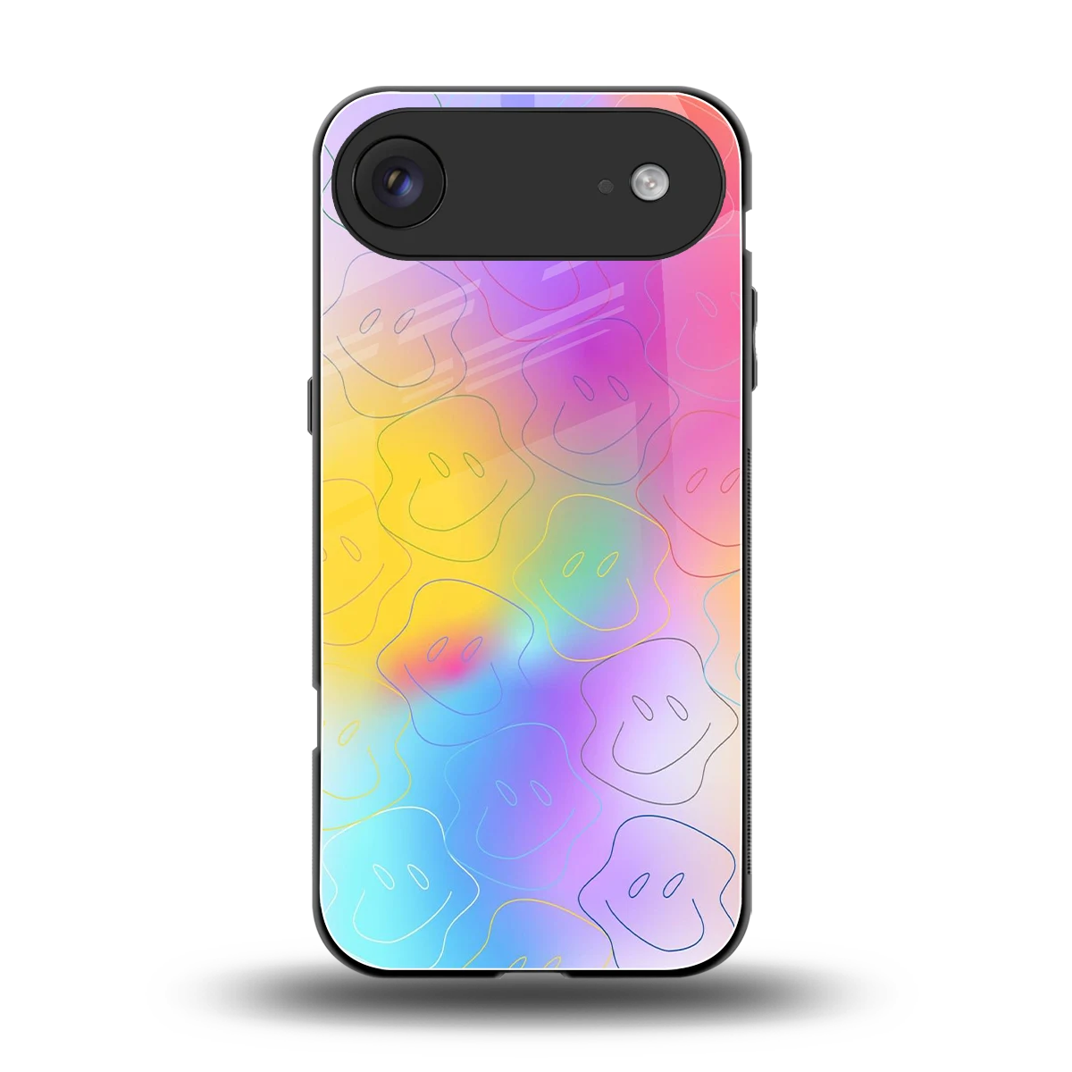 Smiley Colorburst back phone cover | glass case for iphone air