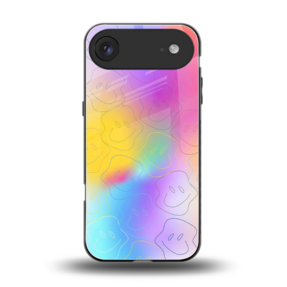 Smiley Colorburst back phone cover | glass case for iphone air