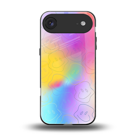 Smiley Colorburst back phone cover | glass case for iphone air