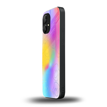 Smiley Colorburst nothing phone 1 mobile cover | shockproof glass phone case