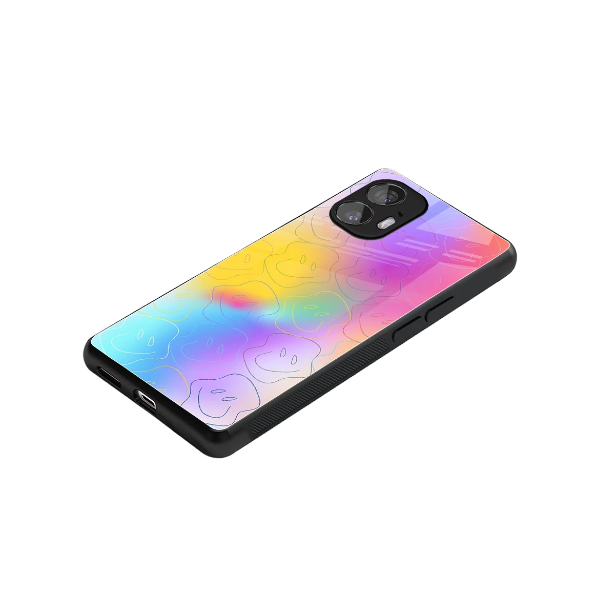 Smiley Colorburst stylish phone case for nothing phone 2 | glossy glass and slim fit