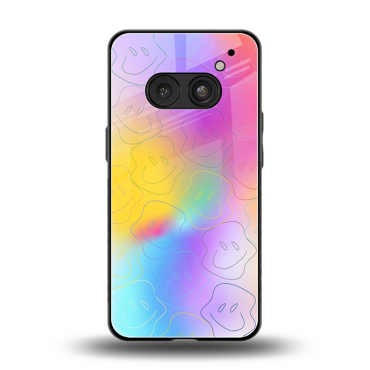 Smiley Colorburst back phone cover | glass case for nothing phone 2a