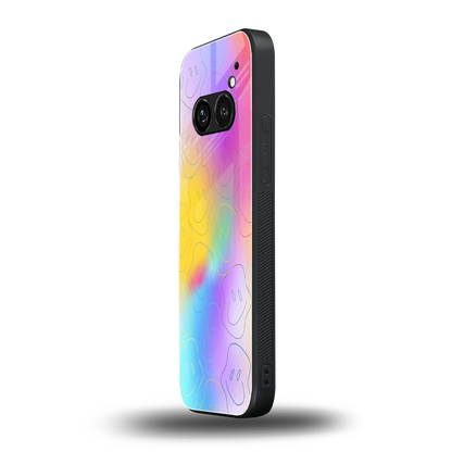 Smiley Colorburst nothing phone 2a plus mobile cover | shockproof glass phone case