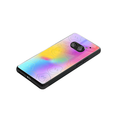 Smiley Colorburst stylish phone case for nothing phone 2a | glossy glass and slim fit