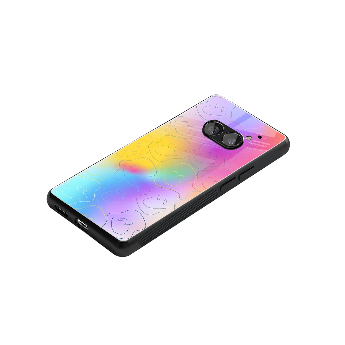 Smiley Colorburst stylish phone case for nothing phone 2a plus | glossy glass and slim fit