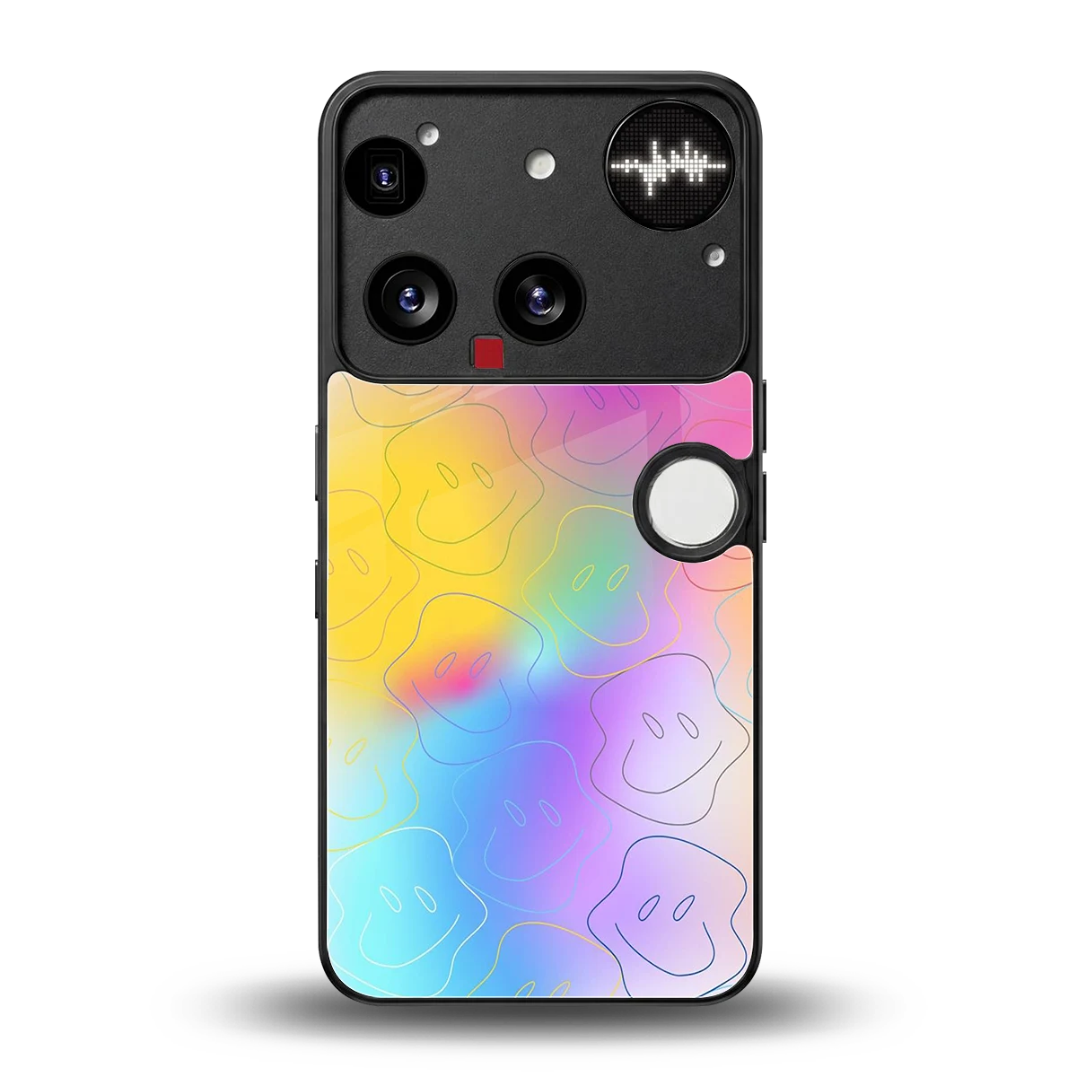 Smiley Colorburst back phone cover | glass case for nothing phone 3