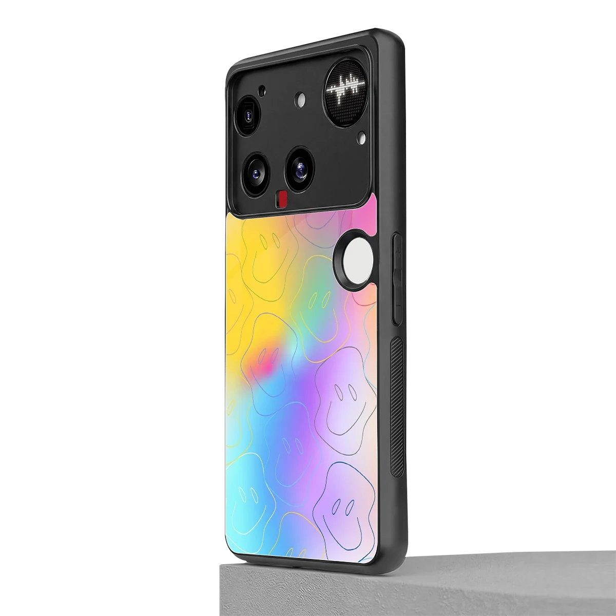 Smiley Colorburst nothing phone 3 mobile cover | shockproof glass phone case