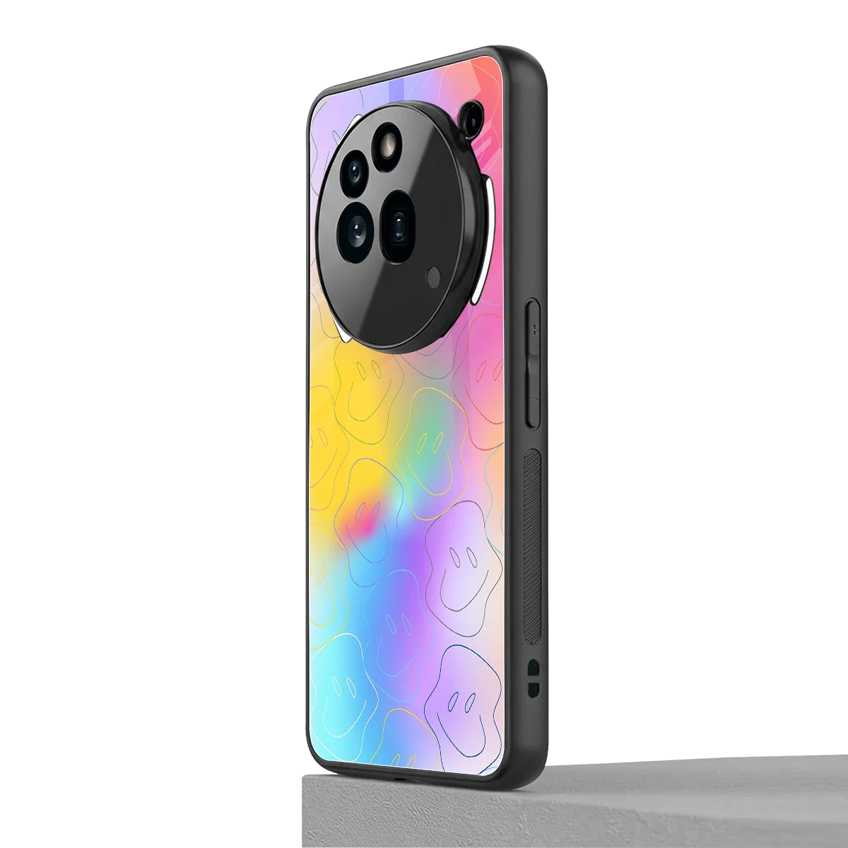 Smiley Colorburst nothing phone 3a pro mobile cover | shockproof glass phone case