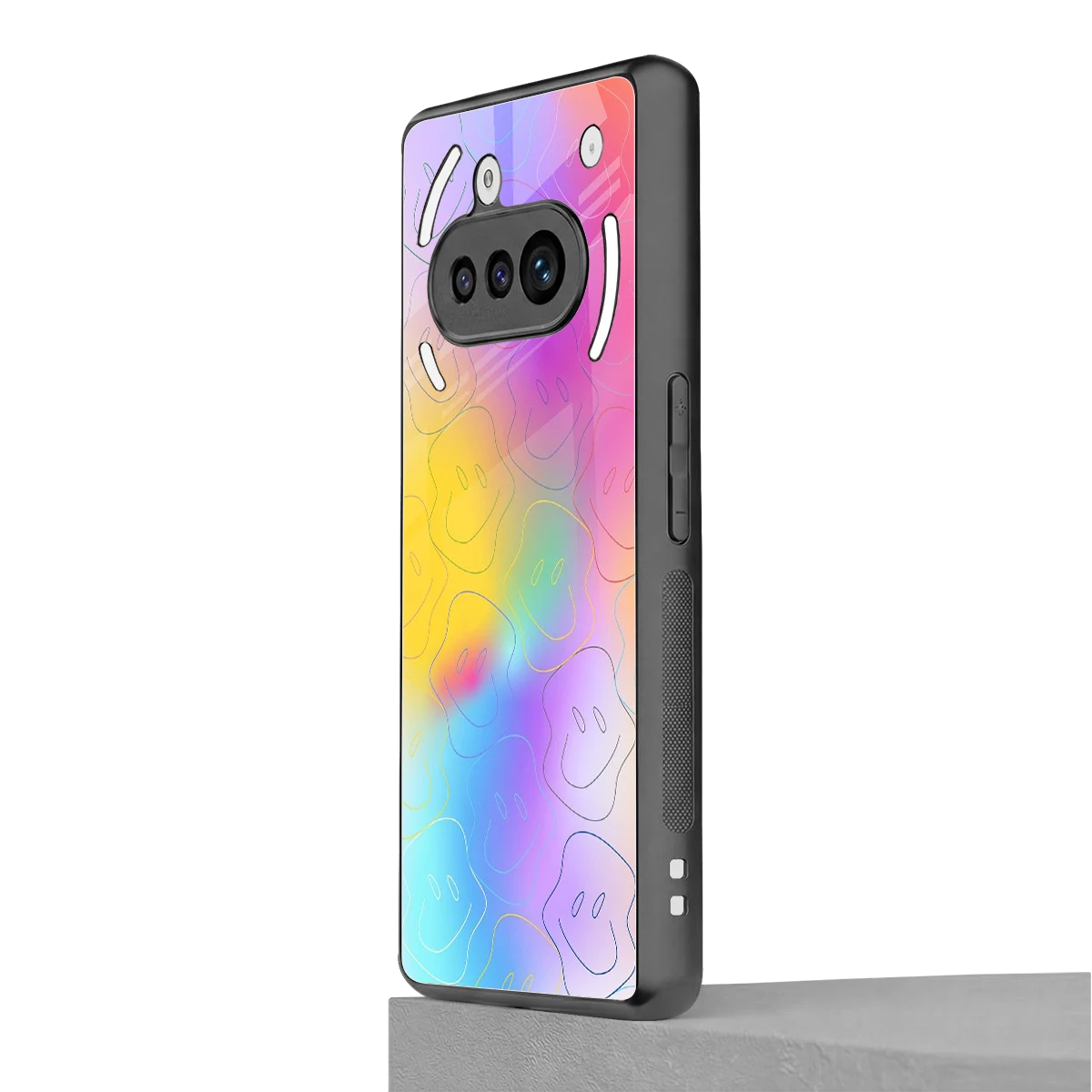 Smiley Colorburst nothing phone 3a mobile cover | shockproof glass phone case