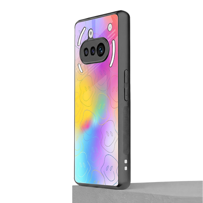 Smiley Colorburst nothing phone 3a mobile cover | shockproof glass phone case