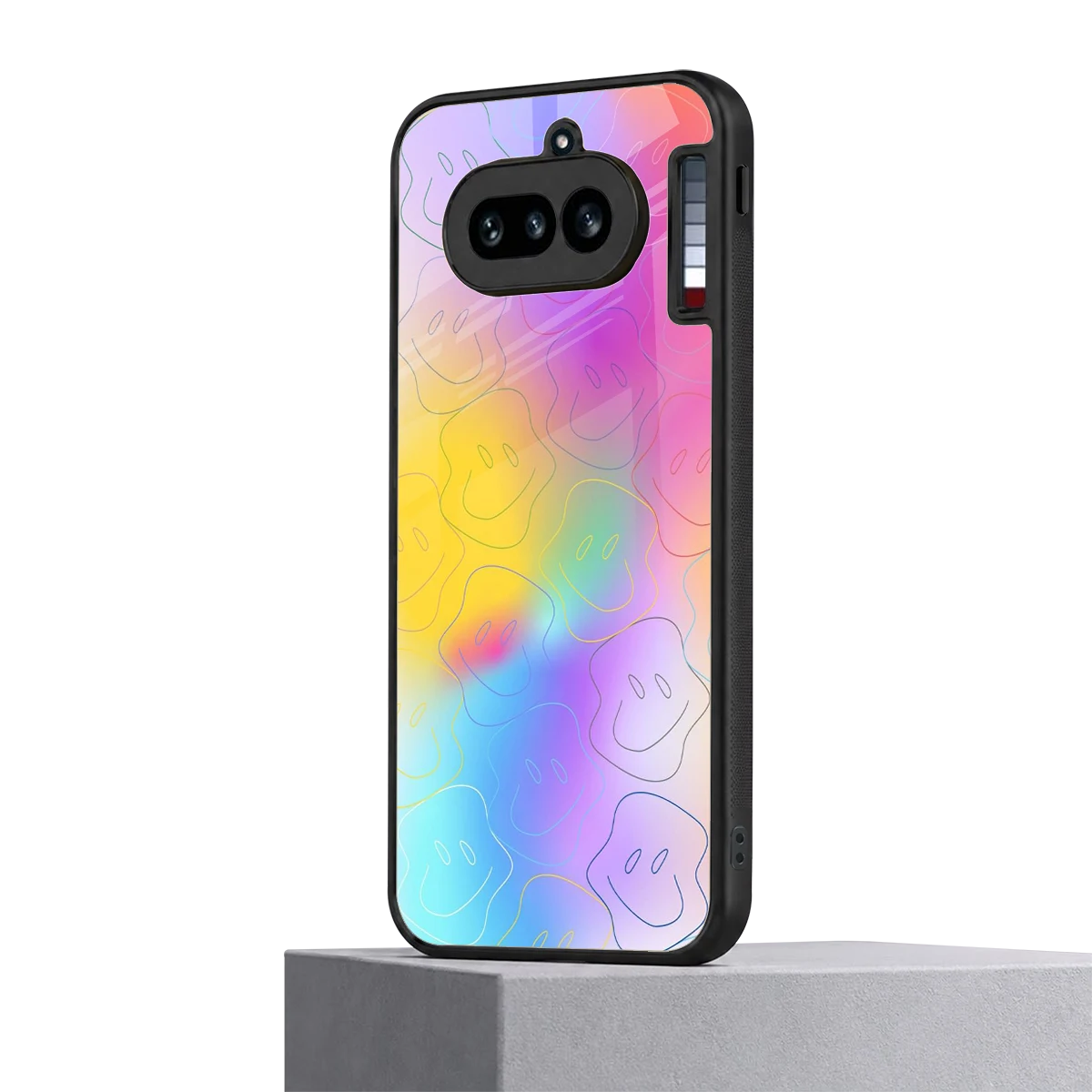 Smiley Colorburst nothing phone 4a mobile cover | shockproof glass phone case