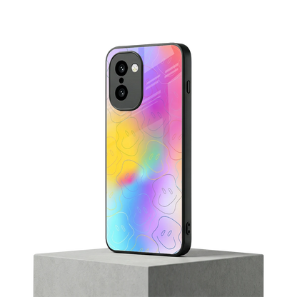 Smiley Colorburst oneplus 15r mobile cover | shockproof glass phone case