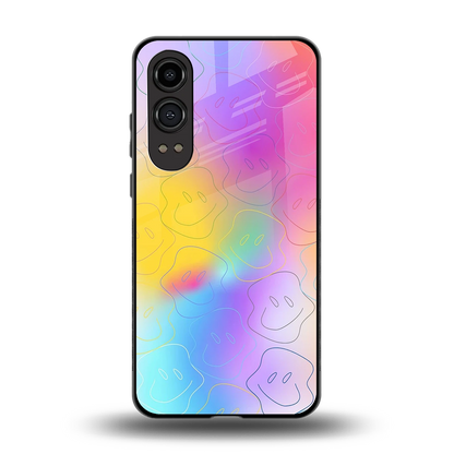 Smiley Colorburst back phone cover | glass case for oneplus nord ce 4 lite