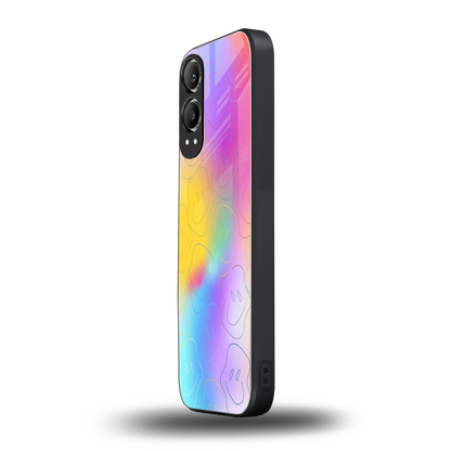 Smiley Colorburst oneplus nord ce 4 lite mobile cover | shockproof glass phone case