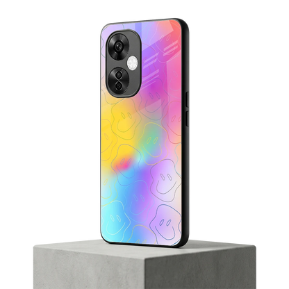 Smiley Colorburst oneplus nord ce 3 lite mobile cover | shockproof glass phone case