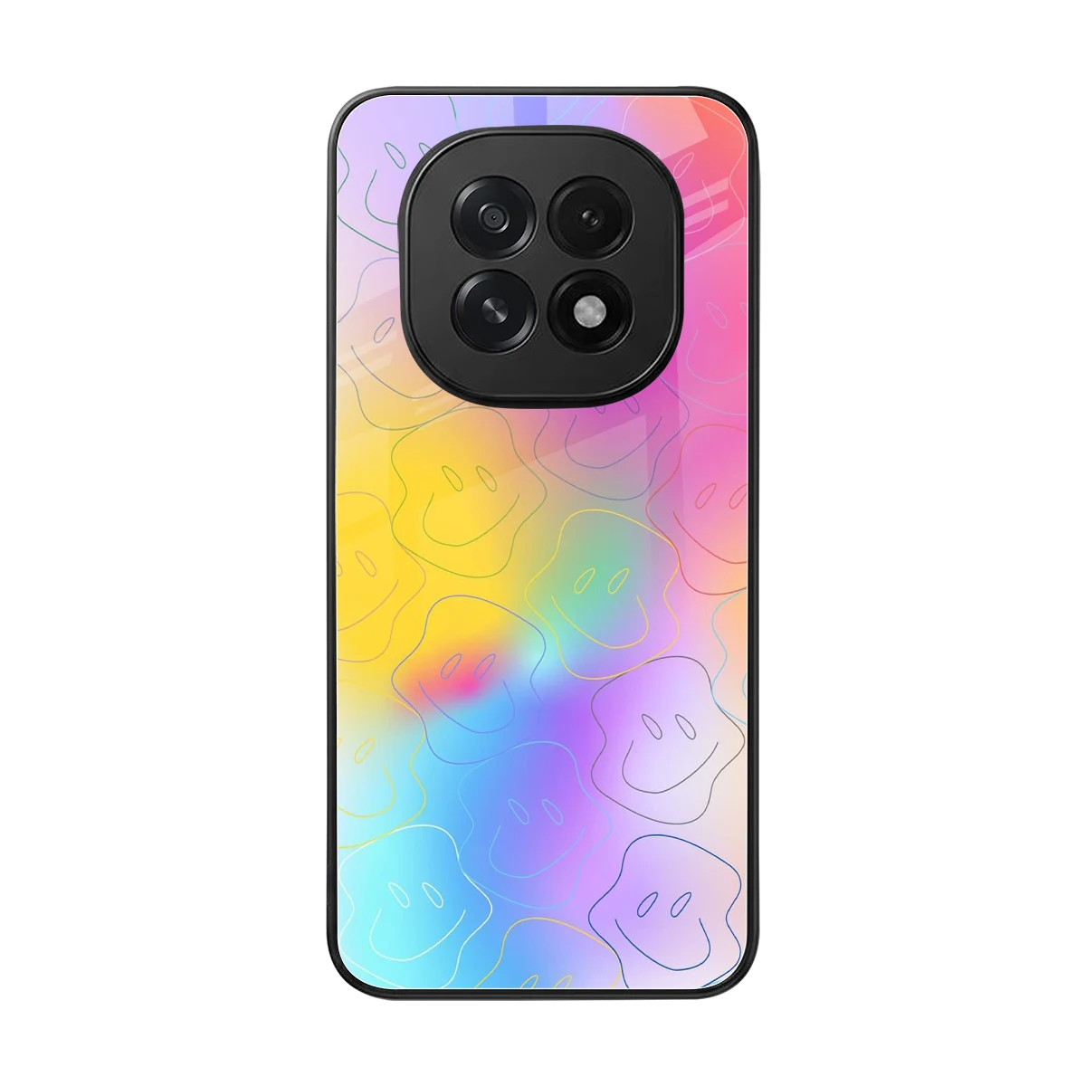 Smiley Colorburst back phone cover | glass case for oppo f29 5g