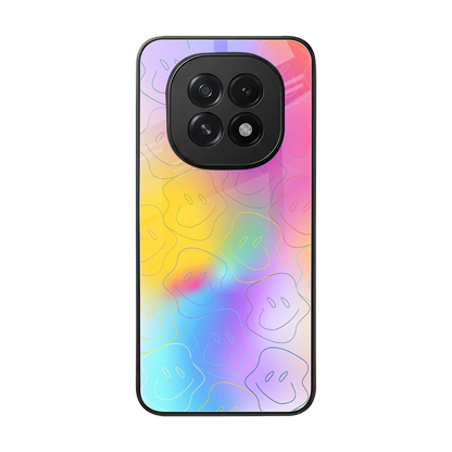 Smiley Colorburst back phone cover | glass case for oppo f29 5g