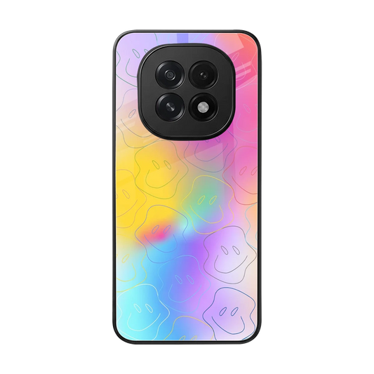 Smiley Colorburst back phone cover | glass case for oppo f29 5g