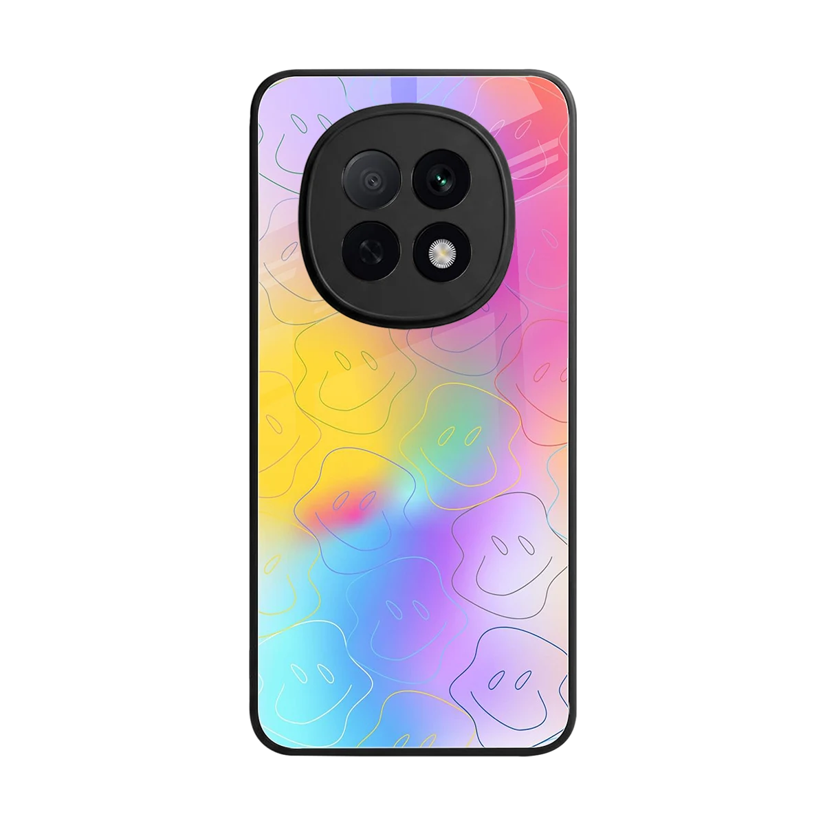 Smiley Colorburst back phone cover | glass case for oppo f29 pro 5g