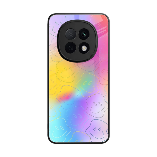 Smiley Colorburst back phone cover | glass case for oppo f29 pro 5g
