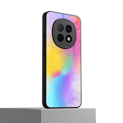 Smiley Colorburst oppo f29 pro 5g mobile cover | shockproof glass phone case
