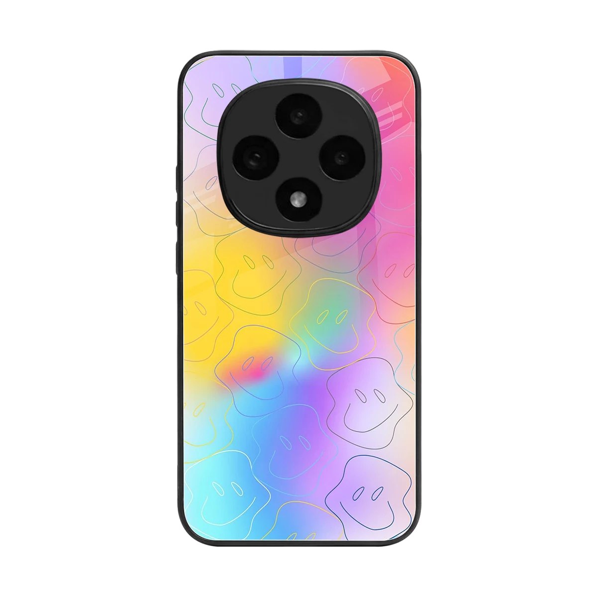 Smiley Colorburst back phone cover | glass case for oppo f31 pro 5g