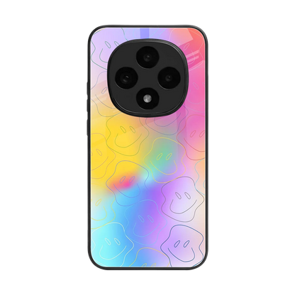 Smiley Colorburst back phone cover | glass case for oppo f31 pro 5g