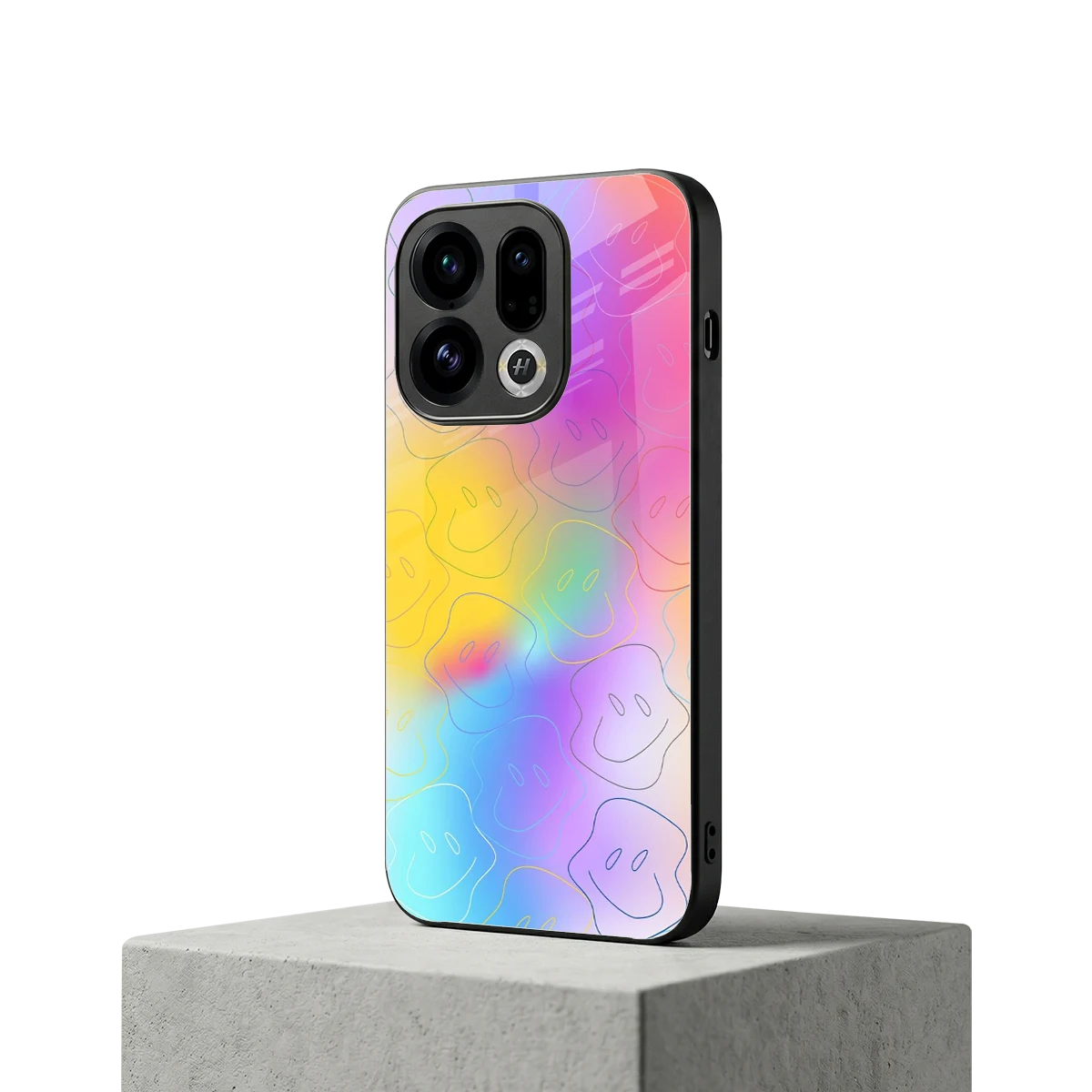 Smiley Colorburst oppo find x9 mobile cover | shockproof glass phone case